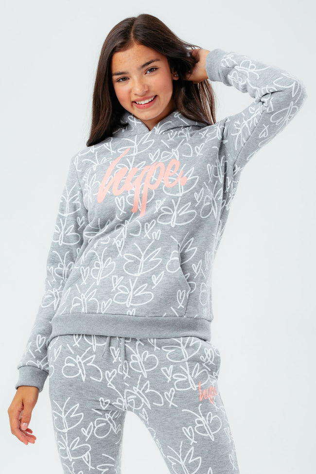 HYPE BUTTERFLY SKETCH KIDS HOODIE