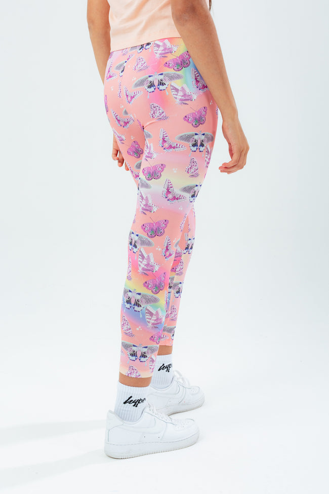 HYPE BUTTERFLY FIELD CROP KIDS LEGGINGS