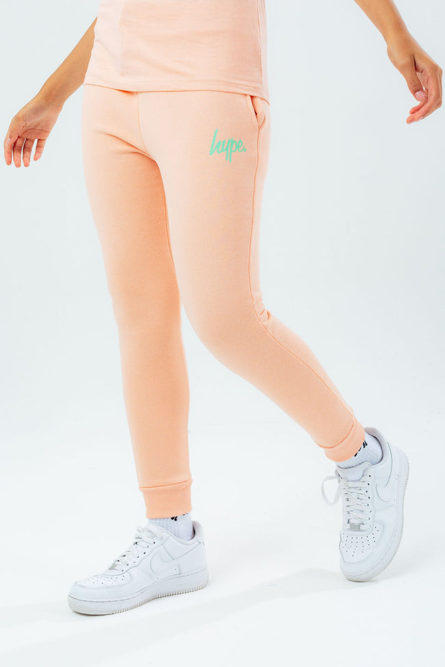 HYPE PINK & MINT SCRIPT GIRLS JOGGERS