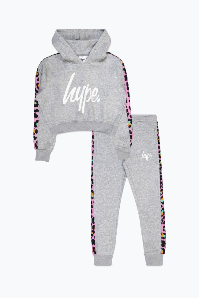 HYPE DISCO LEOPARD GIRLS TRACKSUIT SET