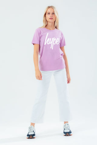 HYPE PURPLE SCRIPT KIDS T-SHIRT