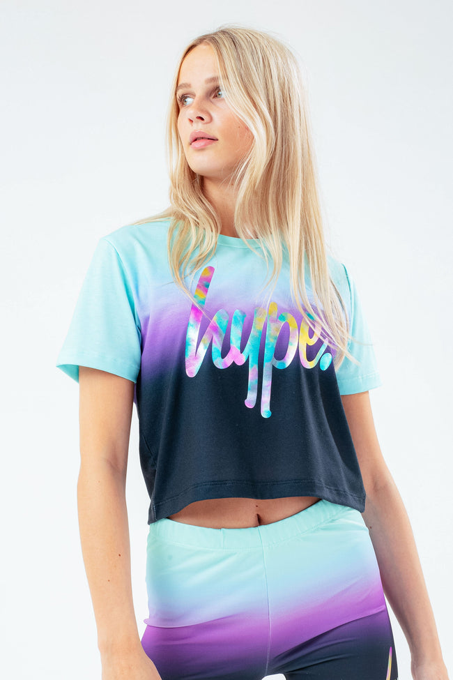 HYPE MIDNIGHT MINT GIRLS CROP T-SHIRT