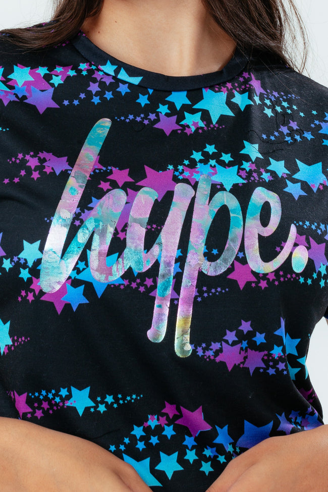 HYPE STAR FADE GIRLS CROP T-SHIRT