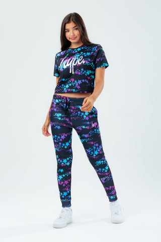 HYPE STAR FADE GIRLS CROP T-SHIRT