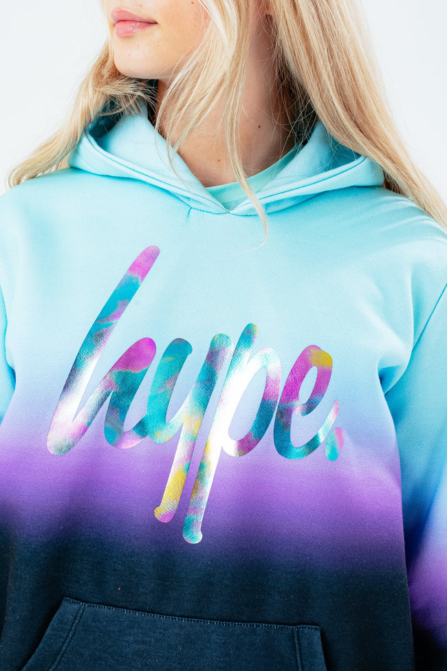 HYPE MIDNIGHT MINT KIDS CROP HOODIE