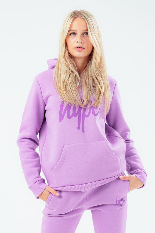 HYPE PURPLE SCRIPT KIDS HOODIE