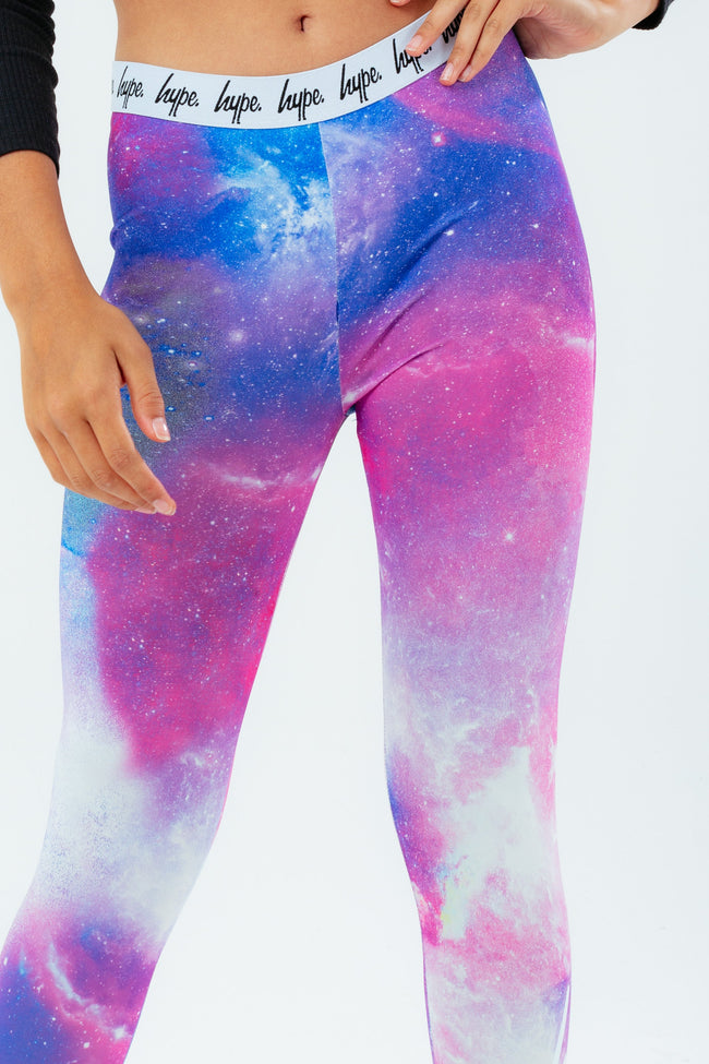 HYPE PURPLE SPACE KIDS LEGGINGS