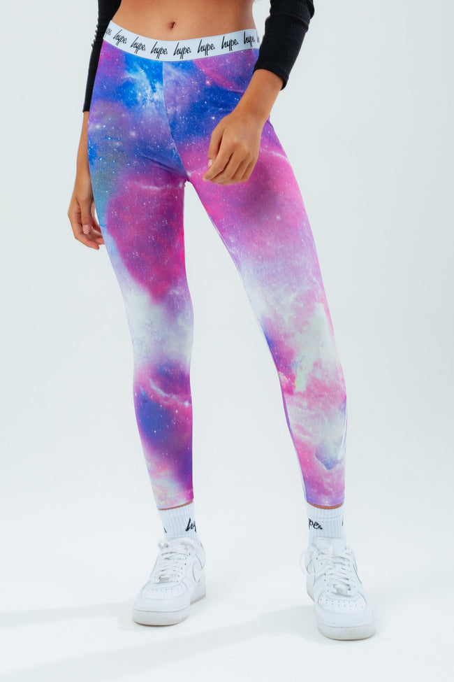 HYPE PURPLE SPACE KIDS LEGGINGS