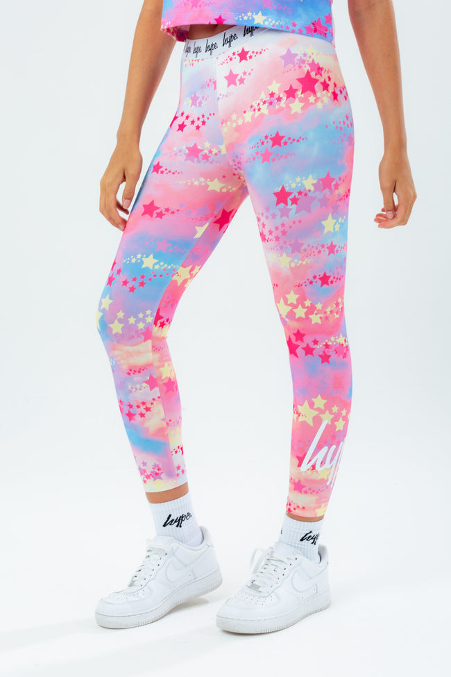 HYPE RAINBOW STAR KIDS LEGGINGS