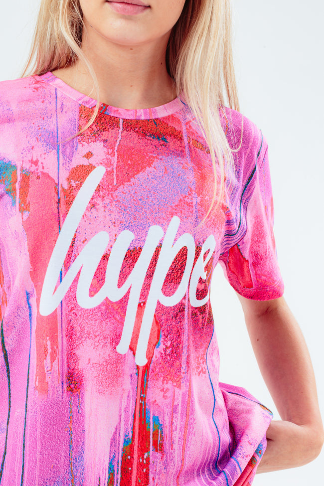 HYPE PINK SPRAY KIDS T-SHIRT