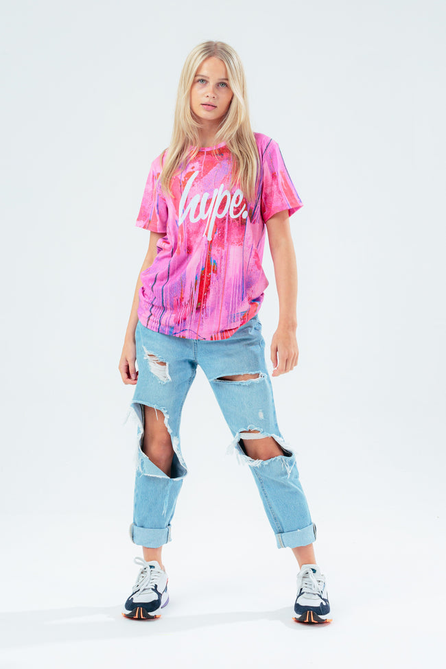 HYPE PINK SPRAY KIDS T-SHIRT