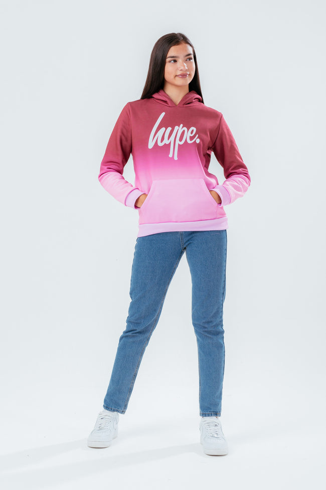 HYPE BRICK & PINK FADE GIRLS HOODIE