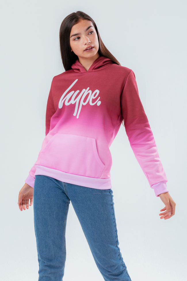 HYPE BRICK & PINK FADE GIRLS HOODIE