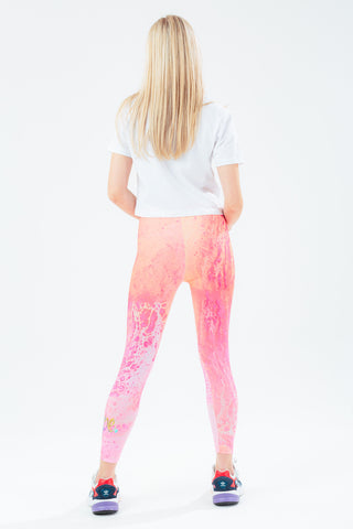 HYPE APRICOT MARBLE KIDS LEGGINGS