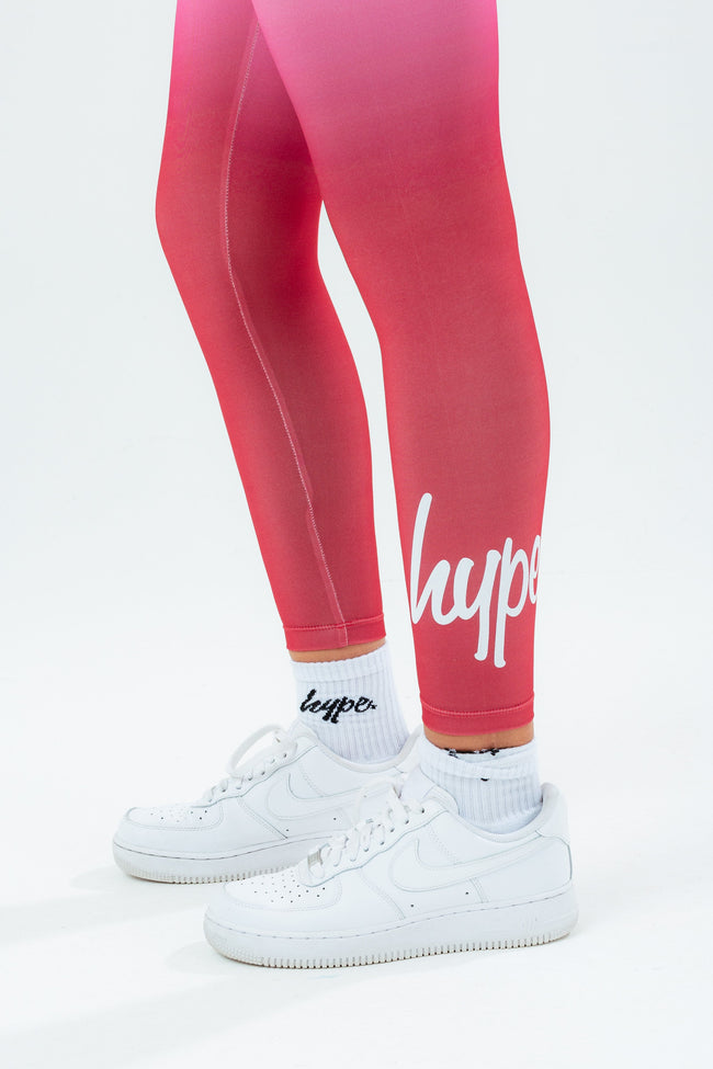 HYPE BRICK & PINK FADE KIDS LEGGINGS