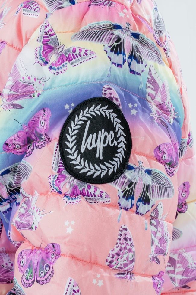 HYPE BUTTERFLY FIELD GIRLS PUFFER JACKET