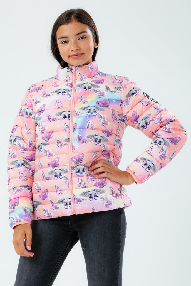 HYPE BUTTERFLY FIELD GIRLS PUFFER JACKET