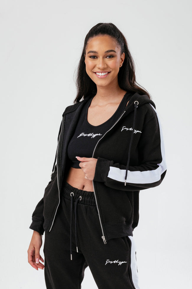 HYPE BLACK ZIP WOMEN'S TRACKSUIT SET