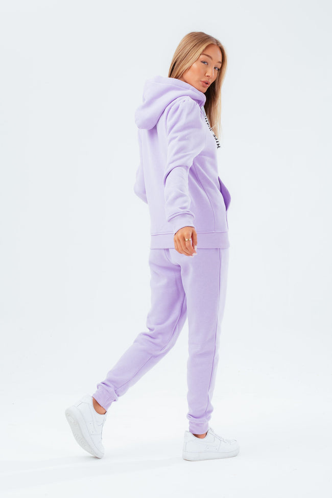 HYPE PURPLE BALLOON SLEEVE ZIP WOMEN'S HOODIE