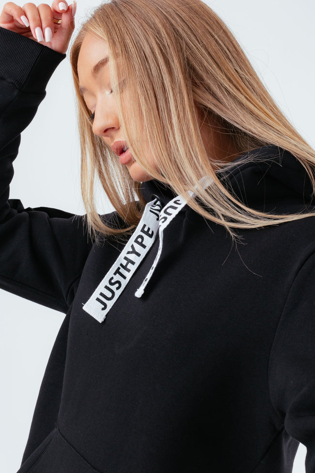 HYPE BLACK RUFFLE WOMEN'S HOODIE