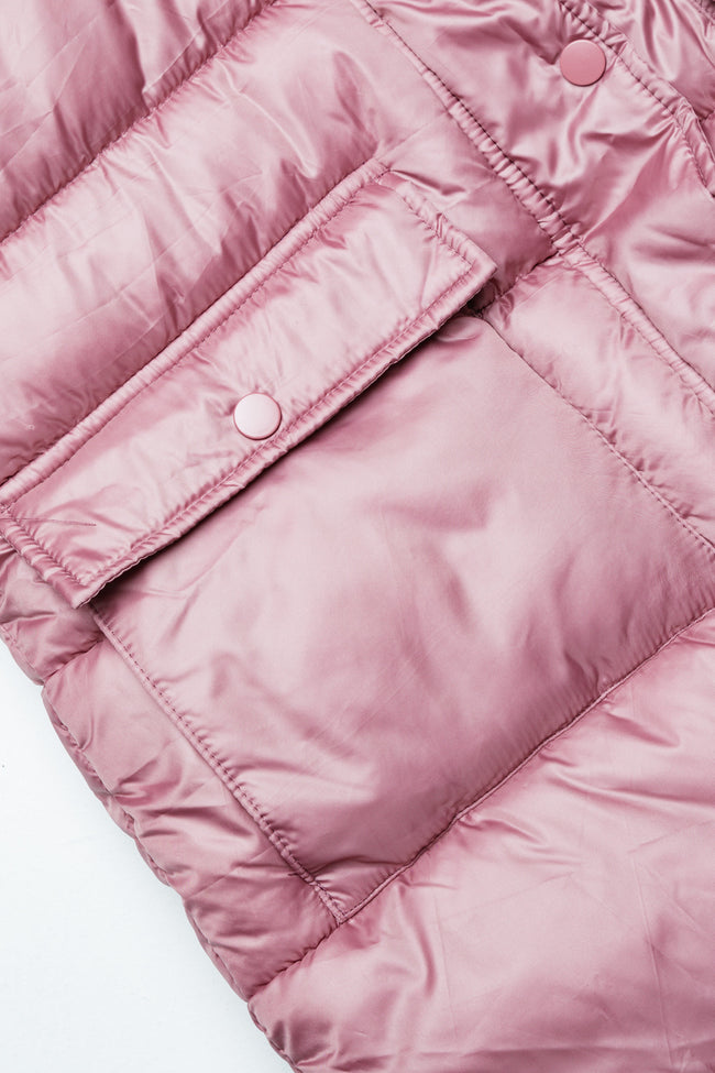 HYPE DUSTY BERRY LONGLINE WOMEN'S PUFFER JACKET