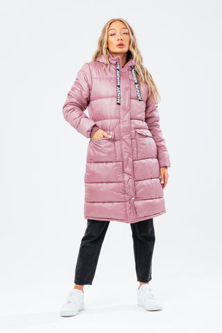 HYPE DUSTY BERRY LONGLINE WOMEN'S PUFFER JACKET