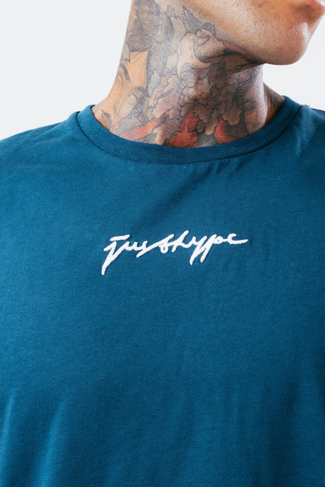 HYPE MIDNIGHT TEAL SCRIBBLE MEN'S T-SHIRT