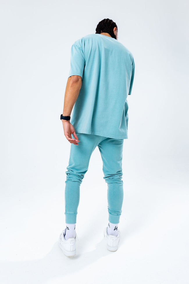 HYPE TEAL OVERSIZED ACID WASH MEN'S T-SHIRT