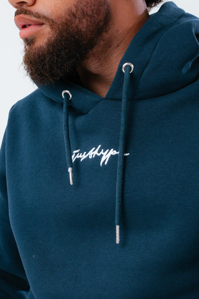 HYPE MIDNIGHT TEAL SCRIBBLE MEN'S HOODIE