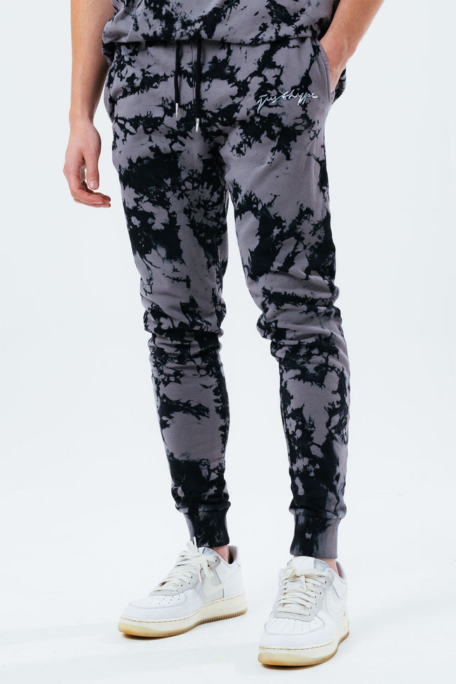 HYPE GREY ACID WASH MEN'S JOGGERS