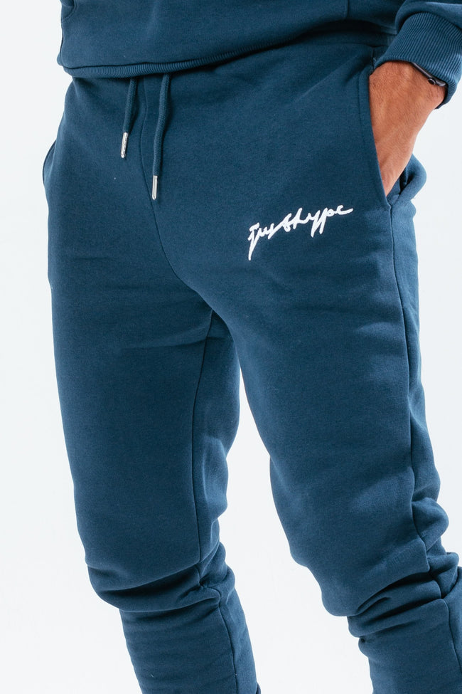 HYPE MIDNIGHT TEAL SCRIBBLE MEN'S JOGGERS