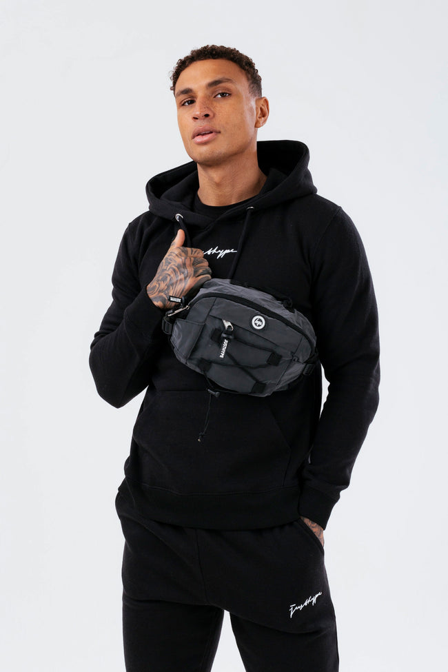 HYPE BLACK SCRIBBLE MEN'S TRACKSUIT SET