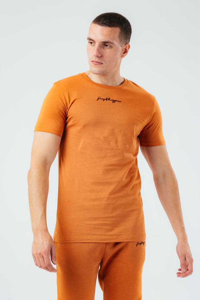 HYPE BURNT ORANGE SCRIBBLE MEN'S T-SHIRT