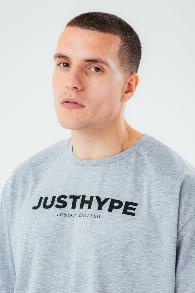 HYPE GREY MARL OVERSIZED JH MEN'S T-SHIRT