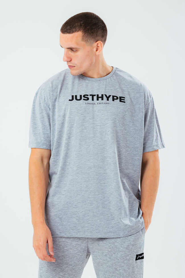 HYPE GREY MARL OVERSIZED JH MEN'S T-SHIRT