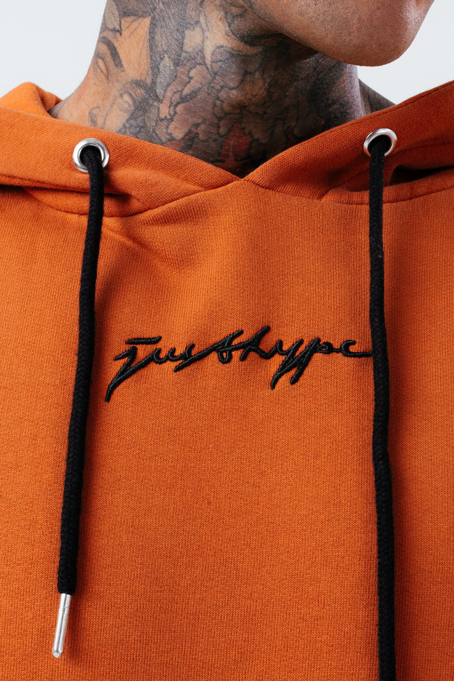 HYPE BURNT ORANGE FADE MEN'S HOODIE