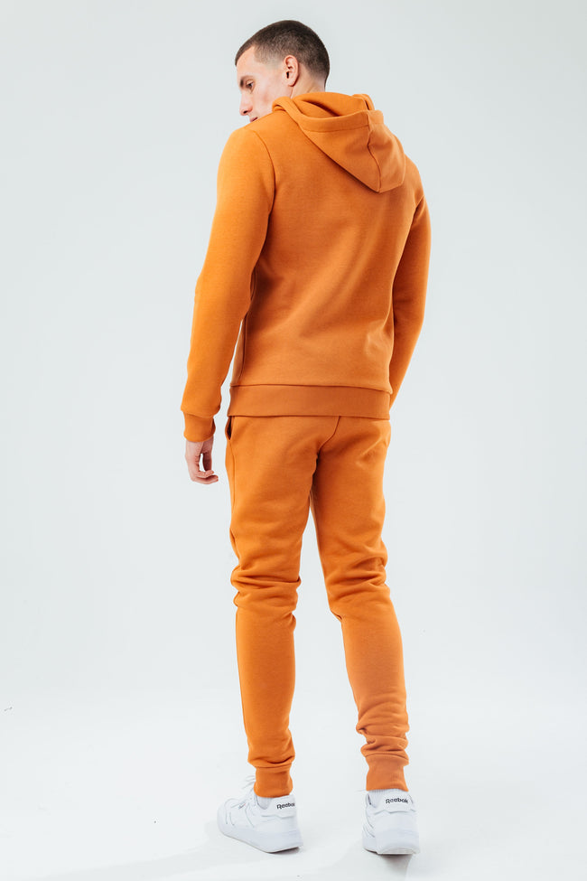 HYPE BURNT ORANGE SCRIBBLE MEN'S HOODIE