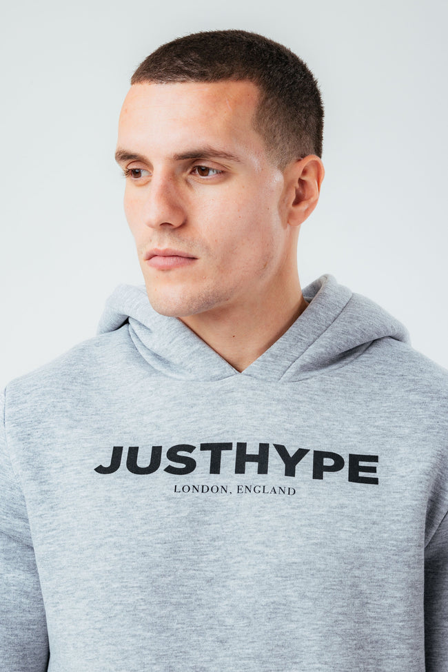 HYPE GREY MARL OVERSIZED JH MEN'S HOODIE