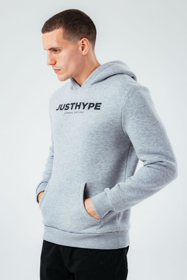 HYPE GREY MARL OVERSIZED JH MEN'S HOODIE