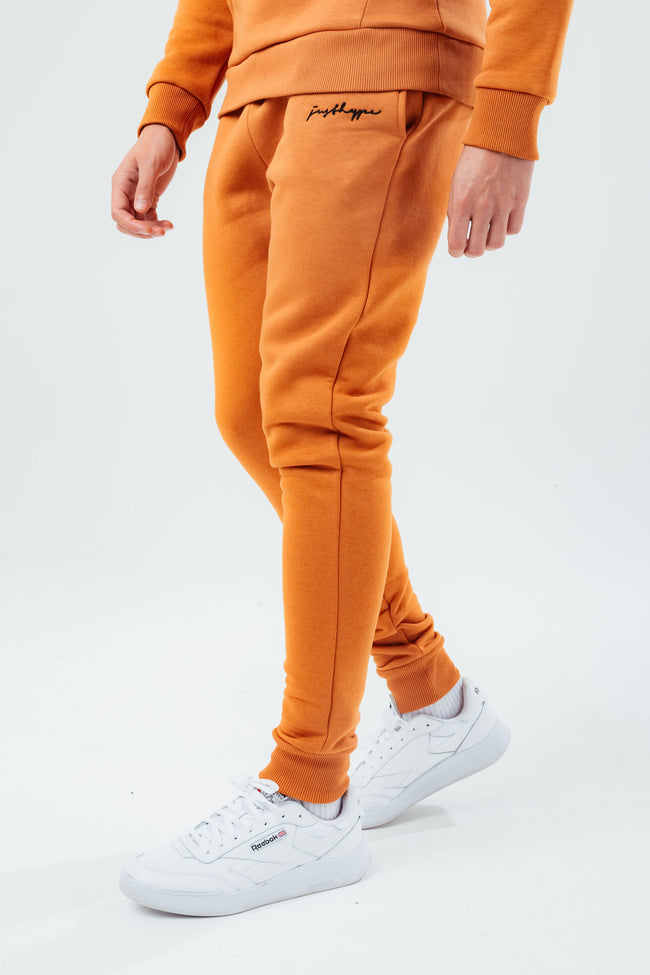 HYPE BURNT ORANGE SCRIBBLE MEN'S JOGGERS