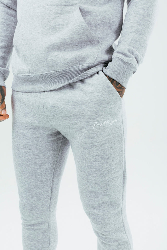 HYPE GREY MARL MEN'S TRACKSUIT SET