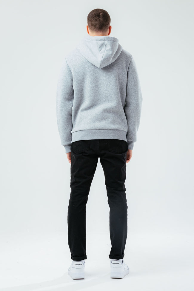 HYPE GREY MARL OVERSIZED ZIP MEN'S HOODIE