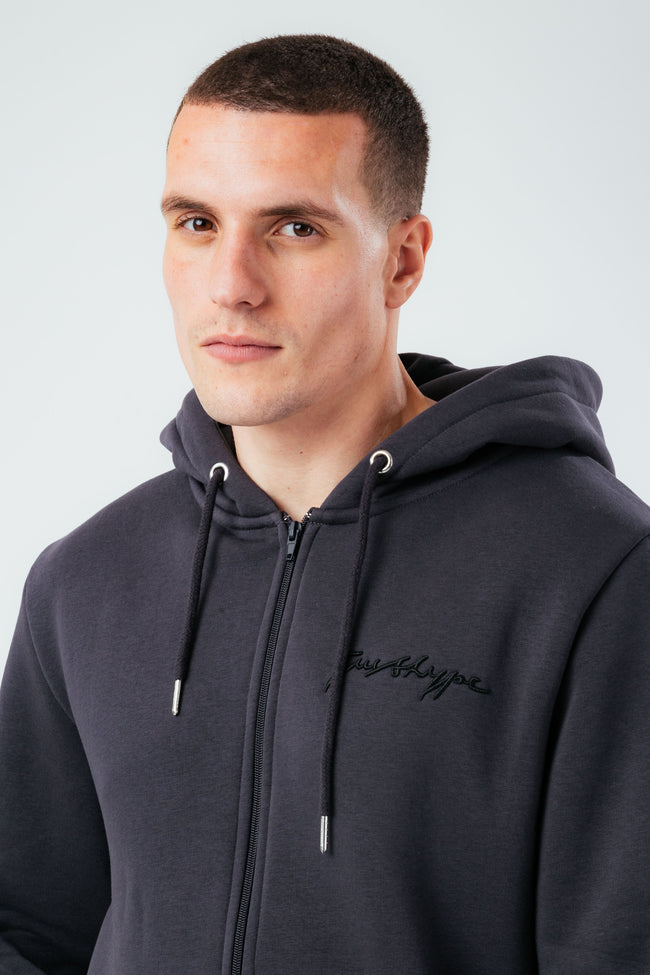 HYPE CHARCOAL OVERSIZED ZIP MEN'S HOODIE