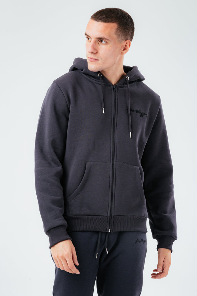 HYPE CHARCOAL OVERSIZED ZIP MEN'S HOODIE