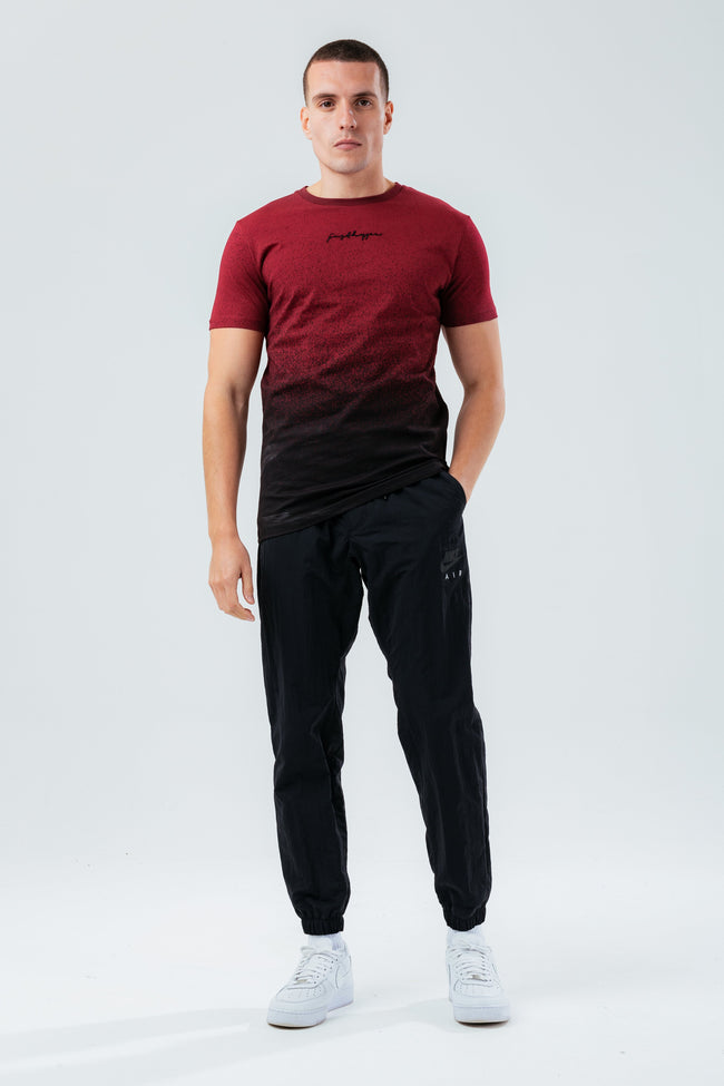 HYPE BURGUNDY SPECKLE FADE MEN'S T-SHIRT