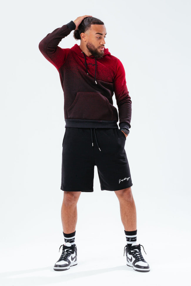 HYPE BURGUNDY SPECKLE FADE MEN'S HOODIE