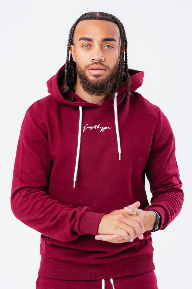 HYPE BURGUNDY MEN'S TRACKSUIT SET