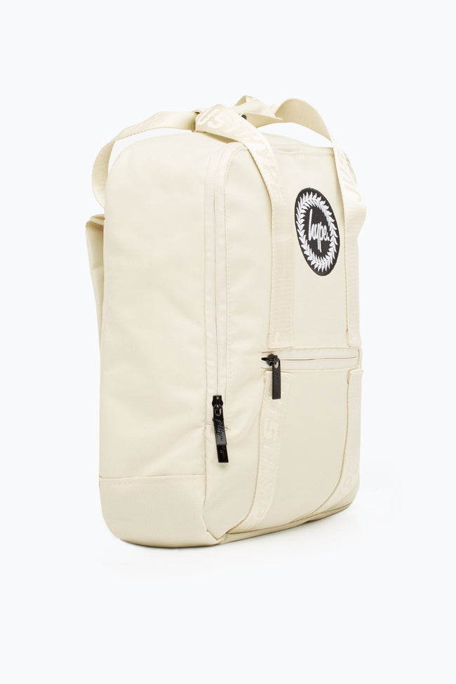 HYPE ECRU BOXY BACKPACK