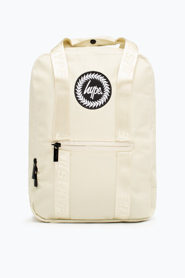 HYPE ECRU BOXY BACKPACK