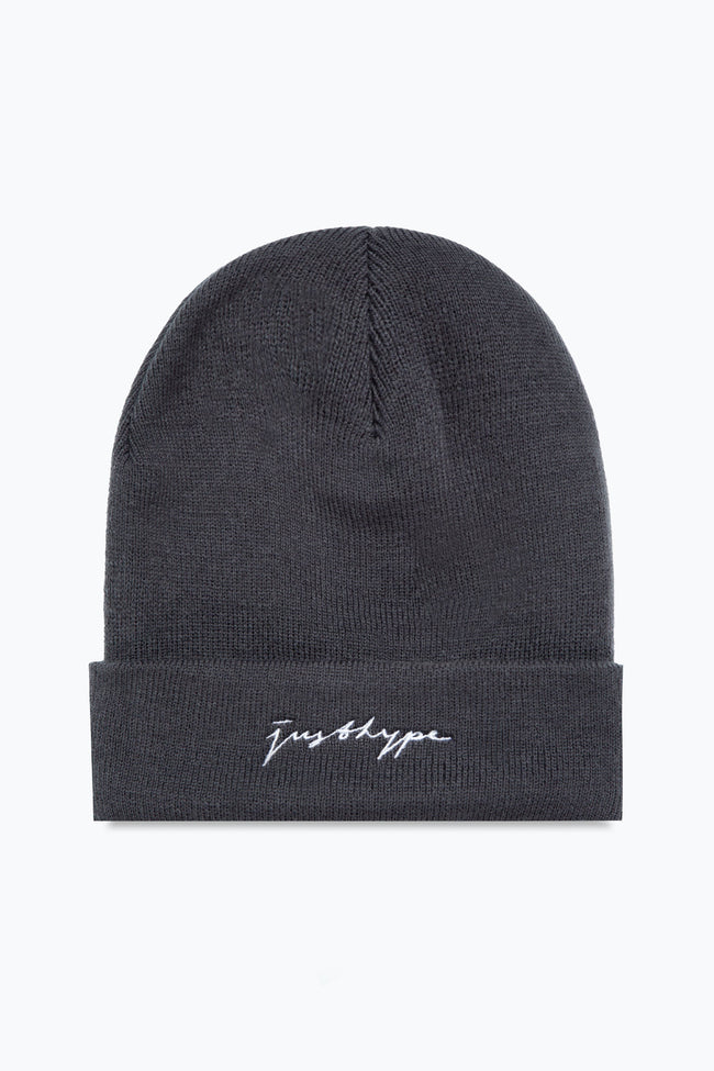 HYPE GREY SCRIBBLE BEANIE